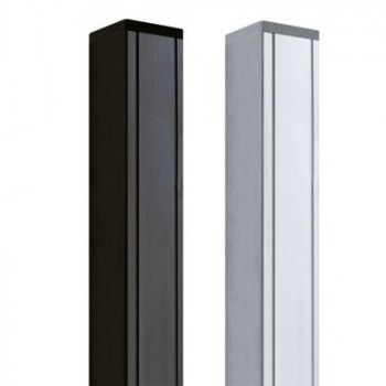 aluminium paal, aluminium palen, houten kern, 270x7x7 cm, 135x7x7 cm